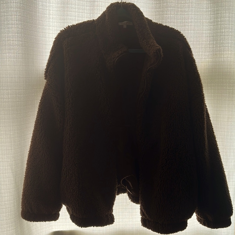 Brown furry jacket